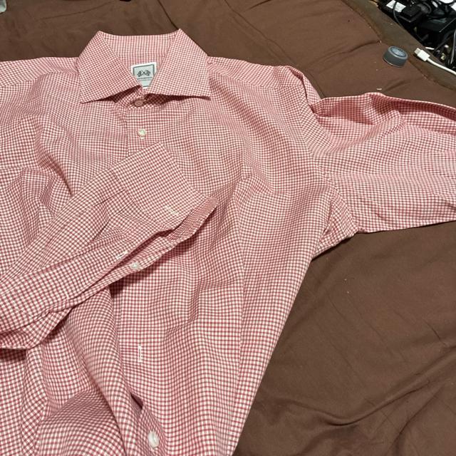 SOVEREIGN チェック柄 ドレスシャツ ハンドメイド Lサイズ 秋、春用 < CD/DVD/ビデオ SOVEREIGN チェック柄 ドレスシャツ ハンドメイド Lサイズ 秋、春用 < CD/DVD/ビデオの