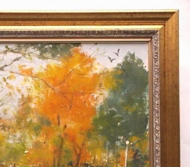 (^^♪ 金山ヒロシ 油彩画【秋楡の小径】『F8号』新額付き★秋色に染まった公園の楡 < ホビー (^^♪ 金山ヒロシ 油彩画【秋楡の小径】『F8号』新額付き★秋色に染まった公園の楡 < ホビーの