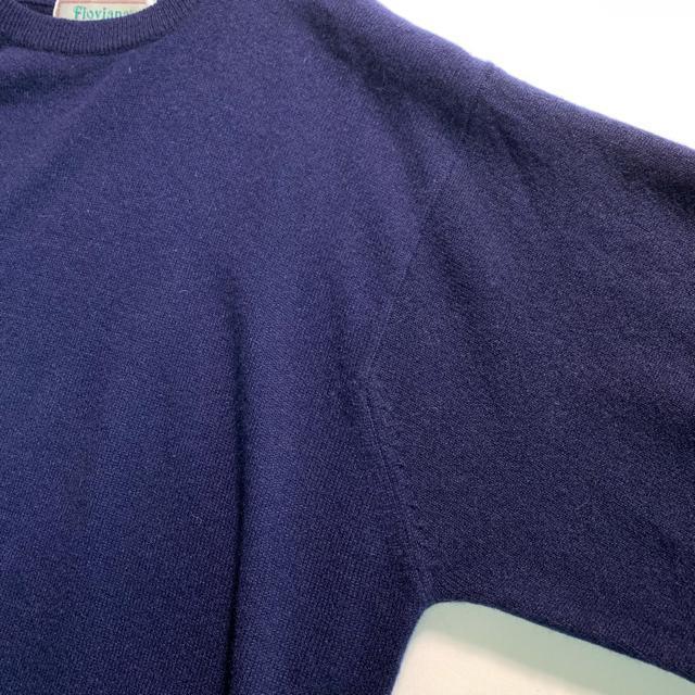 Fioviana カシミヤ100% ニット セーター クルーネック ネイビー Lサイズ < 男性ファッション Fioviana カシミヤ100% ニット セーター クルーネック ネイビー Lサイズ < 男性ファッションの