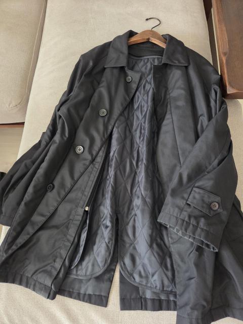 Thamespointコート★キルティングベスト付きブラックコート < 男性ファッション Thamespointコート★キルティングベスト付きブラックコート < 男性ファッションの