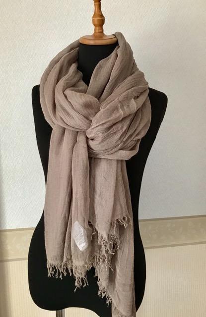 無印良品 レーヨン シルク 大判ストール グレージュ < ブランド 無印良品 レーヨン シルク 大判ストール グレージュ < ブランドの