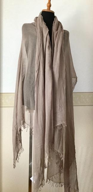 無印良品 レーヨン シルク 大判ストール グレージュ < ブランド 無印良品 レーヨン シルク 大判ストール グレージュ < ブランドの