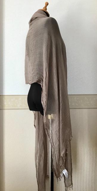 無印良品 レーヨン シルク 大判ストール グレージュ < ブランド 無印良品 レーヨン シルク 大判ストール グレージュ < ブランドの