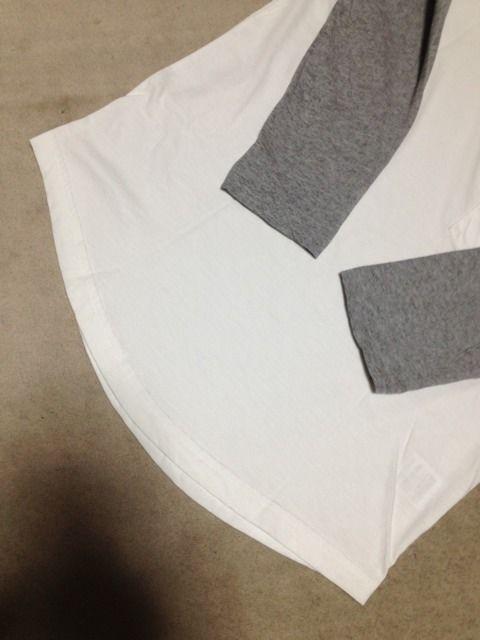 ラッドバイデミリー 九分袖 長袖Tシャツ XS 白×グレー ロンハーマン カットソー ロンT < ブランド  ラッドバイデミリー 九分袖 長袖Tシャツ XS 白×グレー ロンハーマン カットソー ロンT < ブランドの