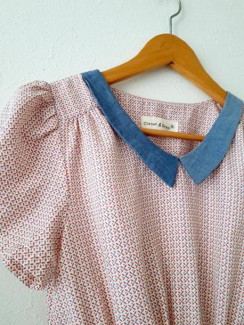 Closet&Dress◆可愛い♪ガーリー ピンク Aライン 涼しい コットン ワンピース < 女性ファッション  Closet&Dress◆可愛い♪ガーリー ピンク Aライン 涼しい コットン ワンピース < 女性ファッションの