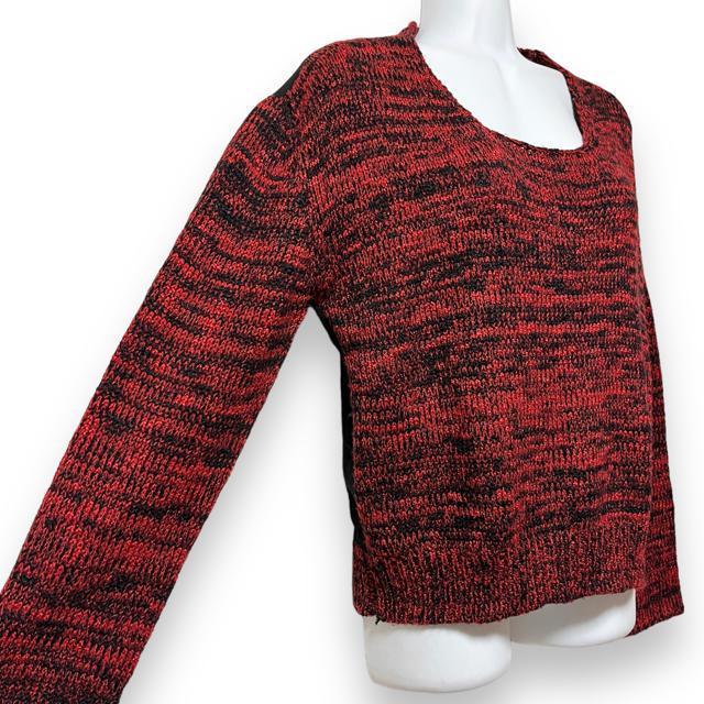 背中見せ☆BACKシフォン切替☆MIXカラーニット < 女性ファッション  背中見せ☆BACKシフォン切替☆MIXカラーニット < 女性ファッションの