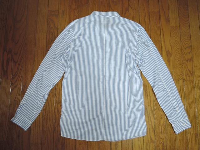 WTAPS ダブルタップス 薄手 ストライプシャツ M 白青系 ポリ素材 マリン < ブランド  WTAPS ダブルタップス 薄手 ストライプシャツ M 白青系 ポリ素材 マリン < ブランドの