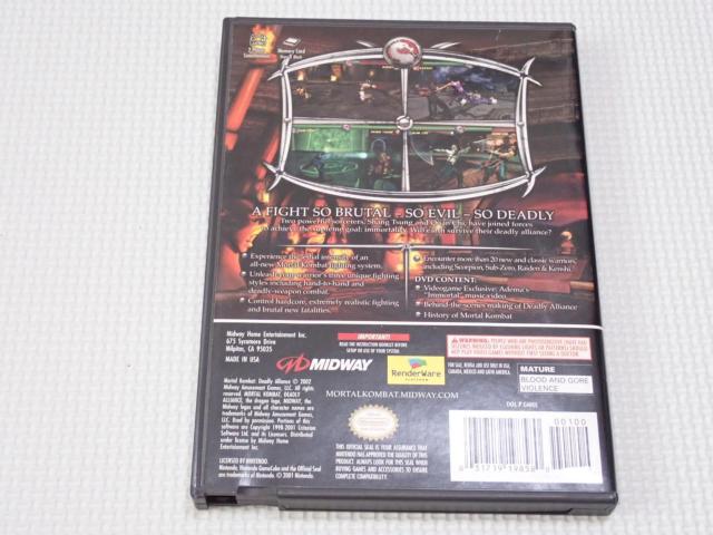 GC★MORTAL KOMBAT DEADLY ALLIANCE 海外版 北米版 < ゲーム本体/ソフト  GC★MORTAL KOMBAT DEADLY ALLIANCE 海外版 北米版 < ゲーム本体/ソフトの