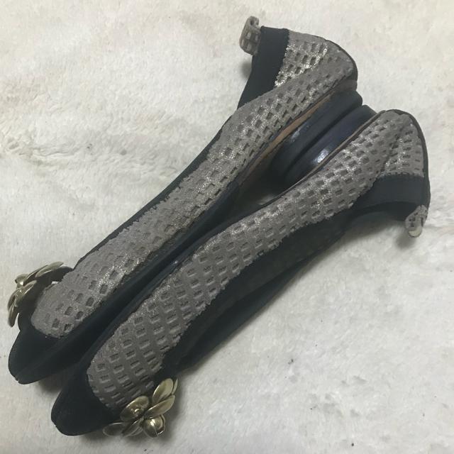 レア 正規品 シャネル ゴールドカメリア メッシュフラットシューズ EU37.5 約24cm < ブランド  レア 正規品 シャネル ゴールドカメリア メッシュフラットシューズ EU37.5 約24cm < ブランドの