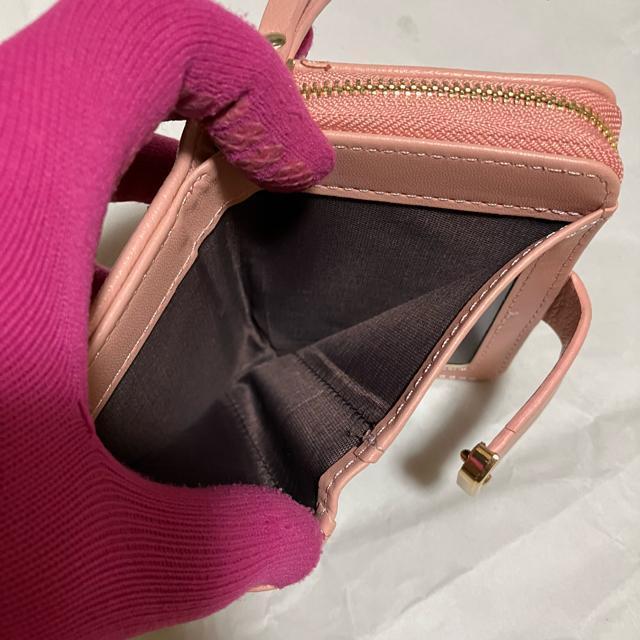 【ノーブランド扱い】 軽量 / 合皮レザー / 二つ折り財布 ピンク系 < 女性ファッション 【ノーブランド扱い】 軽量 / 合皮レザー / 二つ折り財布 ピンク系 < 女性ファッションの