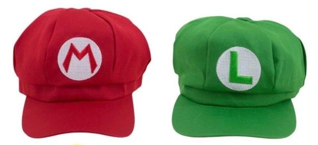 マリオ風帽子 2点セット < 男性ファッション  マリオ風帽子 2点セット  < 男性ファッションの
