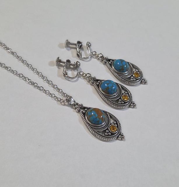 ターコイズネックレス・イヤリングセット新品 ターコイズピアス ターコイズイヤリング インディアンジュエリー ボヘミアン < 女性アクセサリー/時計 ターコイズネックレス・イヤリングセット新品 ターコイズピアス ターコイズイヤリング インディアンジュエリー ボヘミアン < 女性アクセサリー/時計の