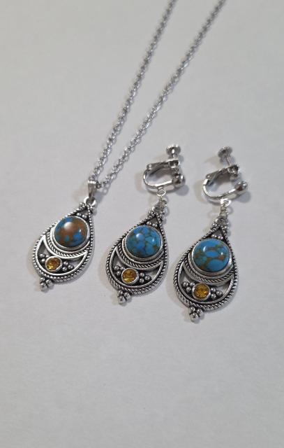 ターコイズネックレス・イヤリングセット新品 ターコイズピアス ターコイズイヤリング インディアンジュエリー ボヘミアン < 女性アクセサリー/時計 ターコイズネックレス・イヤリングセット新品 ターコイズピアス ターコイズイヤリング インディアンジュエリー ボヘミアン < 女性アクセサリー/時計の