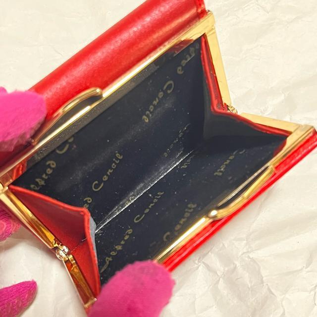 【ヴィンテージ】【ALFRED CENCIL】 レザー / がま口 三つ折り財布 < 女性ファッション 【ヴィンテージ】【ALFRED CENCIL】 レザー / がま口 三つ折り財布 < 女性ファッションの