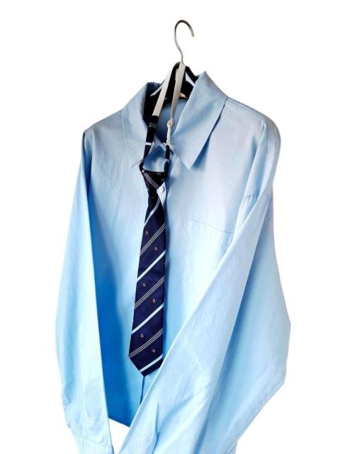 韓国ヨジャ*スクールガール風☆Dazy☆ネクタイ付きオーバーサイズ袖ボリュームコットンブラウス*ストレッチ求刄uルー系☆フォーマル < 女性ファッション 韓国ヨジャ*スクールガール風☆Dazy☆ネクタイ付きオーバーサイズ袖ボリュームコットンブラウス*ストレッチ求刄uルー系☆フォーマル < 女性ファッションの