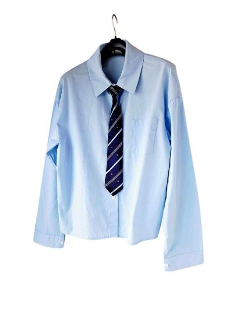 韓国ヨジャ*スクールガール風☆Dazy☆ネクタイ付きオーバーサイズ袖ボリュームコットンブラウス*ストレッチ求刄uルー系☆フォーマル < 女性ファッション 韓国ヨジャ*スクールガール風☆Dazy☆ネクタイ付きオーバーサイズ袖ボリュームコットンブラウス*ストレッチ求刄uルー系☆フォーマル < 女性ファッションの