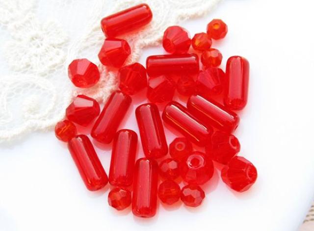 ガラスビーズ赤セット30個チューブ+ソロバン < ペット/手芸/園芸 ガラスビーズ赤セット30個チューブ+ソロバン < ペット/手芸/園芸の