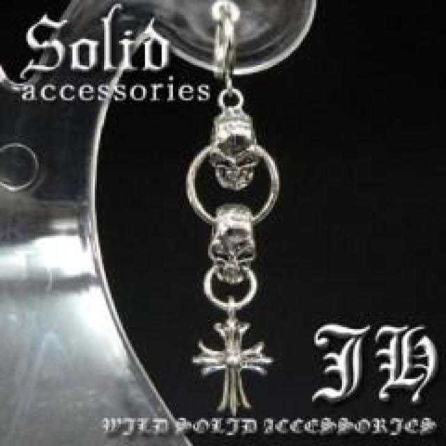 最高級.存在感【プラチナ】2連スカル&クロス イヤリング < 男性アクセサリー/時計 最高級.存在感【プラチナ】2連スカル&クロス イヤリング < 男性アクセサリー/時計の