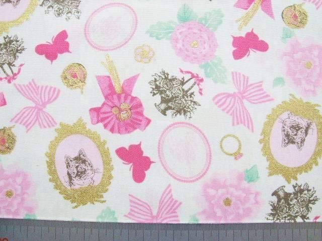 綿麻白地姫系ヴィクトリアン王冠猫50×110 < ペット/手芸/園芸  綿麻白地姫系ヴィクトリアン王冠猫50×110 < ペット/手芸/園芸の