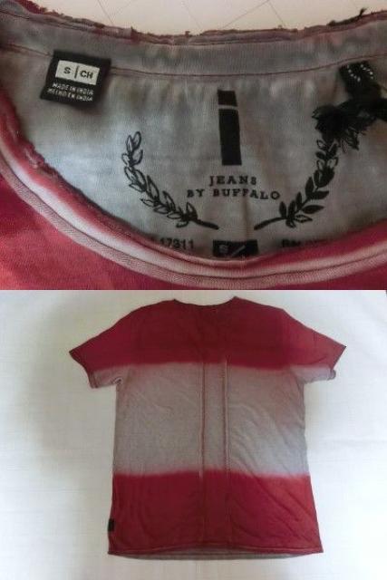 レア カナダ発【JEANS by BUFFALO】プリントTシャツUS S RED系 < 男性ファッション  レア カナダ発【JEANS by BUFFALO】プリントTシャツUS S RED系 < 男性ファッションの