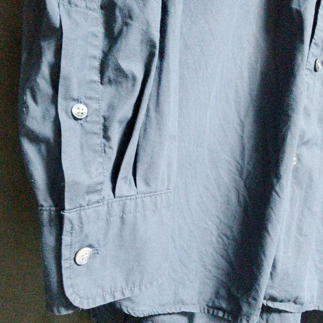ユニクロ スタンドカラーシャツ 長袖 メンズ サイズL NAVY < 男性ファッション  ユニクロ スタンドカラーシャツ 長袖 メンズ サイズL NAVY < 男性ファッションの