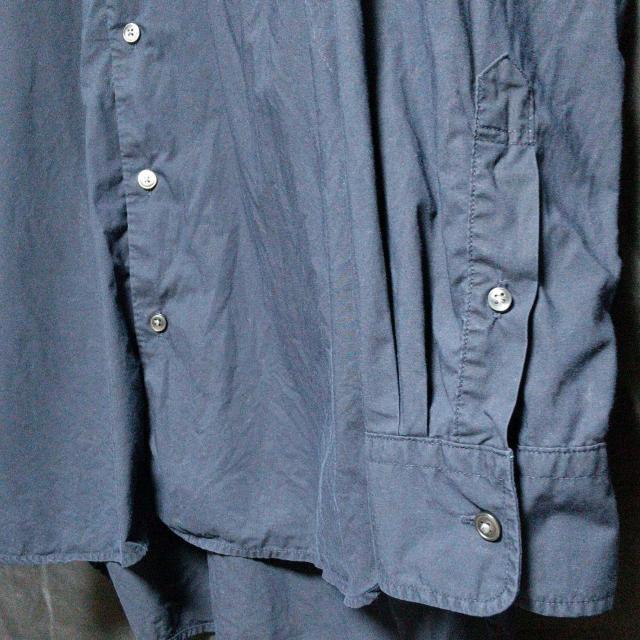 ユニクロ スタンドカラーシャツ 長袖 メンズ サイズL NAVY < 男性ファッション  ユニクロ スタンドカラーシャツ 長袖 メンズ サイズL NAVY < 男性ファッションの