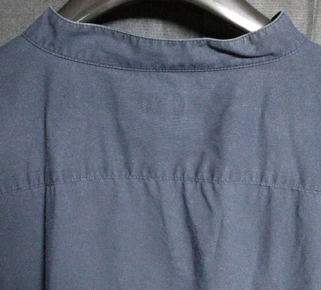 ユニクロ スタンドカラーシャツ 長袖 メンズ サイズL NAVY < 男性ファッション  ユニクロ スタンドカラーシャツ 長袖 メンズ サイズL NAVY < 男性ファッションの