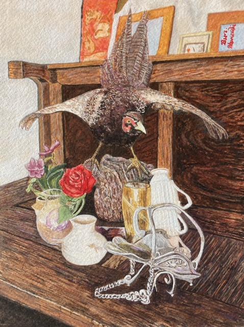 絵画 水彩画 ガッシュ水彩・透明水彩『剥製のある静物』 新品・真作保証 原画 < ホビー 絵画 水彩画 ガッシュ水彩・透明水彩『剥製のある静物』 新品・真作保証 原画 < ホビーの