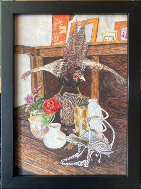 絵画 水彩画 ガッシュ水彩・透明水彩『剥製のある静物』 新品・真作保証 原画 < ホビー 絵画 水彩画 ガッシュ水彩・透明水彩『剥製のある静物』 新品・真作保証 原画 < ホビーの