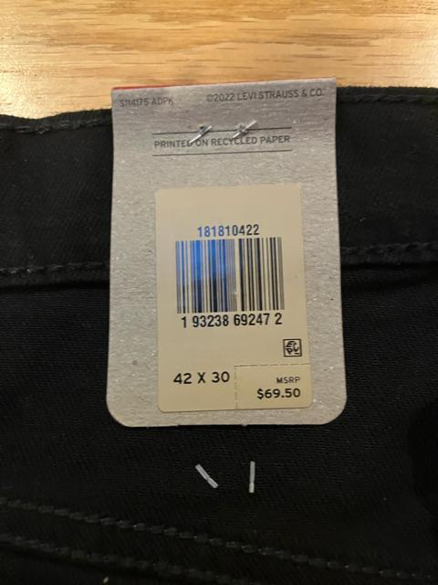 LEVI’S リーバイス 541 ストレッチデニム 超大きいsizeW42L30  黒 ブラック < ブランド  LEVI’S リーバイス 541 ストレッチデニム 超大きいsizeW42L30  黒 ブラック < ブランドの