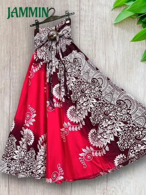 植物ペーズリー柄フレアスカート ヒッピー アジアン ロングスカート エスニック < 女性ファッション  植物ペーズリー柄フレアスカート ヒッピー アジアン ロングスカート エスニック < 女性ファッションの