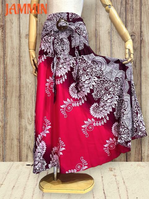 植物ペーズリー柄フレアスカート ヒッピー アジアン ロングスカート エスニック < 女性ファッション  植物ペーズリー柄フレアスカート ヒッピー アジアン ロングスカート エスニック < 女性ファッションの