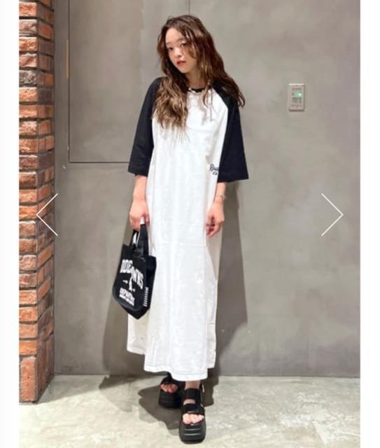 ロデオクラウンズ ★ ラグランカラーステッチワンピース(オフホワイト) < ブランド ロデオクラウンズ ★ ラグランカラーステッチワンピース(オフホワイト) < ブランドの