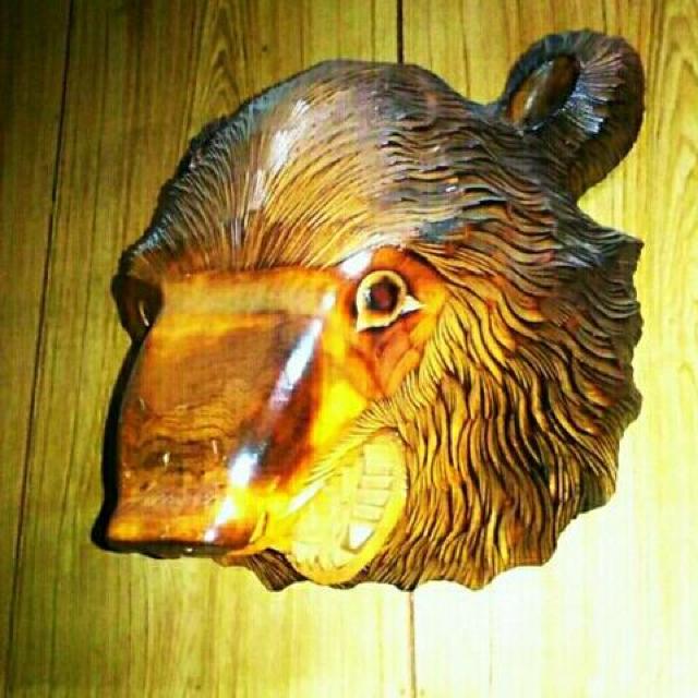 木彫り 熊 彫刻 くま クマ 置物 レリーフ 壁飾り 昭和レトロ 木 < ホビー 木彫り 熊 彫刻 くま クマ 置物 レリーフ 壁飾り 昭和レトロ 木 < ホビーの