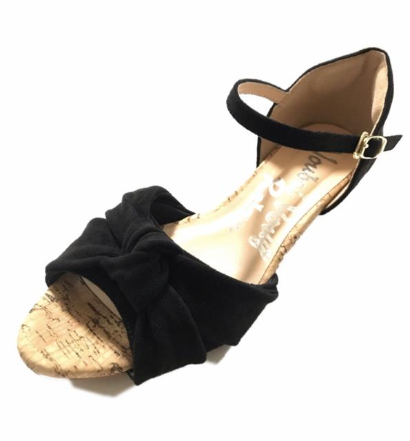 (24.5小)ヌーベルヴォーグ〓ウェッジソールストラップ付サンダル黒〓美品 < 女性ファッション (24.5小)ヌーベルヴォーグ〓ウェッジソールストラップ付サンダル黒〓美品 < 女性ファッションの