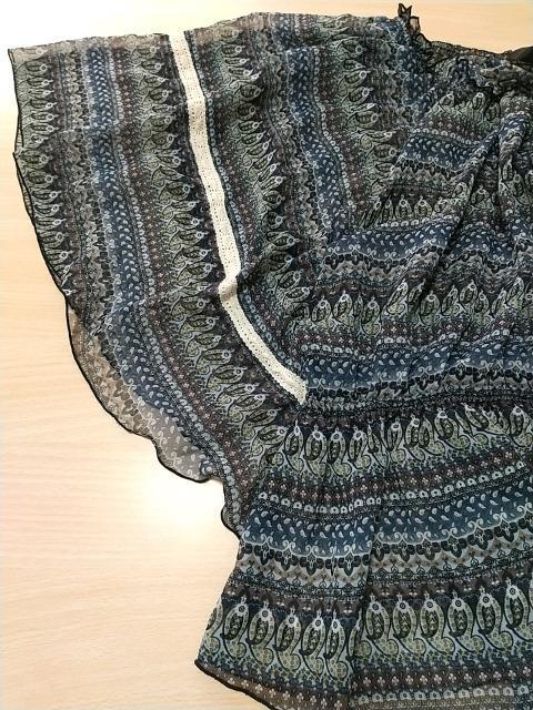 総柄チュニック◆紺系◆透け◆Msize(美品) < 女性ファッション 総柄チュニック◆紺系◆透け◆Msize(美品) < 女性ファッションの