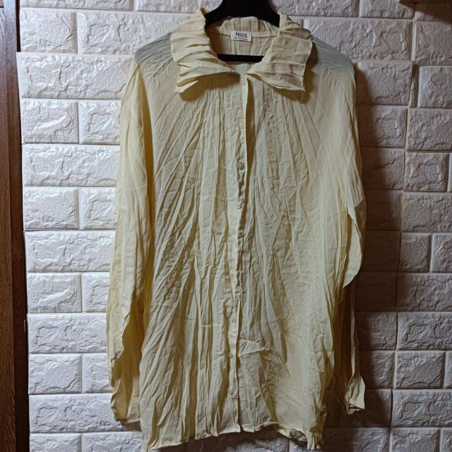 PALEO★USED★シワ加工シースルーシアーシャツ < 女性ファッション  PALEO★USED★シワ加工シースルーシアーシャツ  < 女性ファッションの