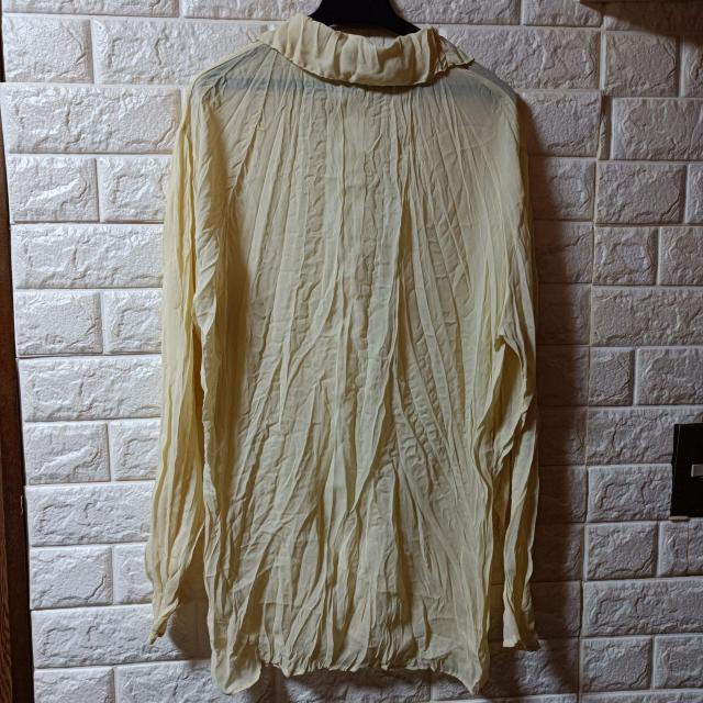 PALEO★USED★シワ加工シースルーシアーシャツ < 女性ファッション  PALEO★USED★シワ加工シースルーシアーシャツ < 女性ファッションの