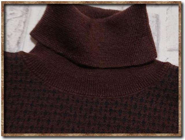 ヨークランド 半袖タートルニット 茶 < ブランド  ヨークランド 半袖タートルニット 茶 < ブランドの