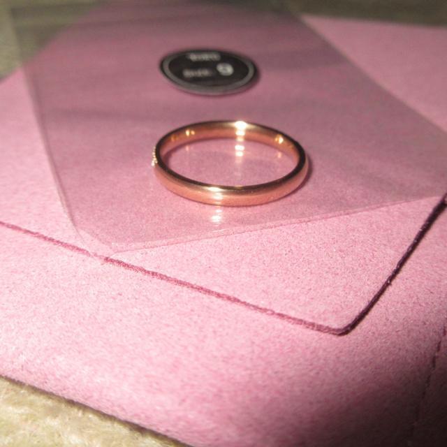 未使用☆ステンレス製*ピンキーリング9号*高見えキラキラストーン(ピンクゴールド系)ポーチ付き < 女性アクセサリー/時計  未使用☆ステンレス製*ピンキーリング9号*高見えキラキラストーン(ピンクゴールド系)ポーチ付き < 女性アクセサリー/時計の