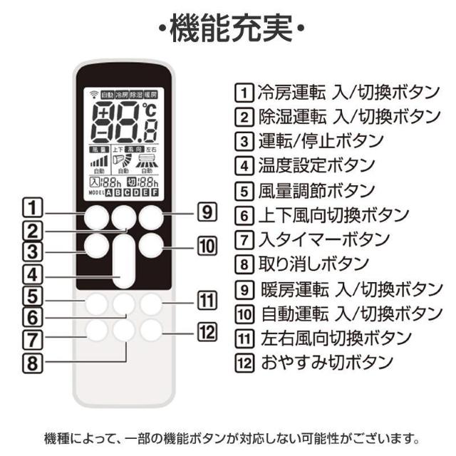 リモコンスタンド付属 シャープ エアコン リモコン 日本語表示 SHARP Airest 設定不要 互換 0.5度調節可 大画面 < 家電/AV  リモコンスタンド付属 シャープ エアコン リモコン 日本語表示 SHARP Airest 設定不要 互換 0.5度調節可 大画面 < 家電/AVの