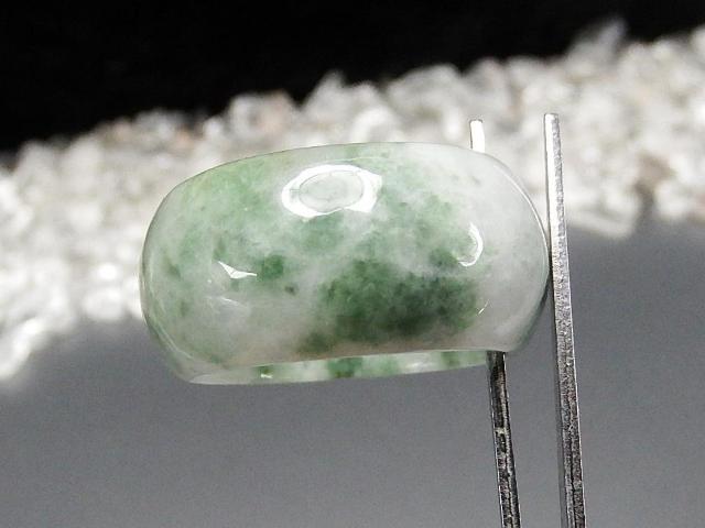 一点物訳有緑入り柄入り天然ひすい本翡翠サムリング天然石指輪22号U0637a < 男性アクセサリー/時計  一点物訳有緑入り柄入り天然ひすい本翡翠サムリング天然石指輪22号U0637a < 男性アクセサリー/時計の