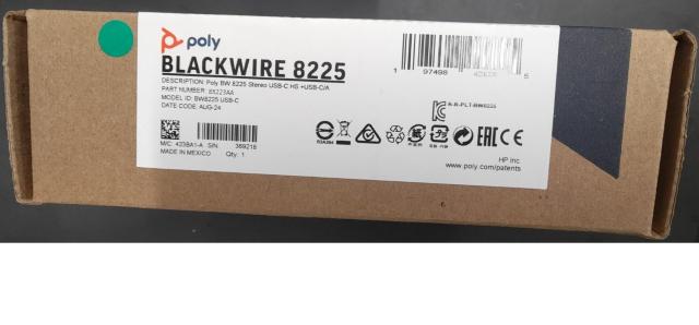 Poly Blackwire 8225 有線UCヘッドセット < 家電/AV Poly Blackwire 8225 有線UCヘッドセット < 家電/AVの