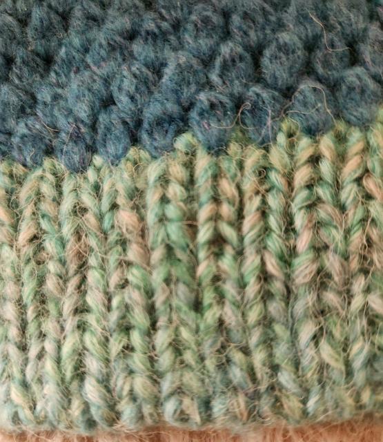 水色と薄水色の柔らかモヘア毛糸で玉編みで編んだバンドウォーマです < ペット/手芸/園芸 水色と薄水色の柔らかモヘア毛糸で玉編みで編んだバンドウォーマです < ペット/手芸/園芸の