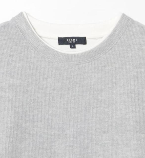 メンズ フェイクレイヤー クルーネック カットソー < 男性ファッション メンズ フェイクレイヤー クルーネック カットソー < 男性ファッションの