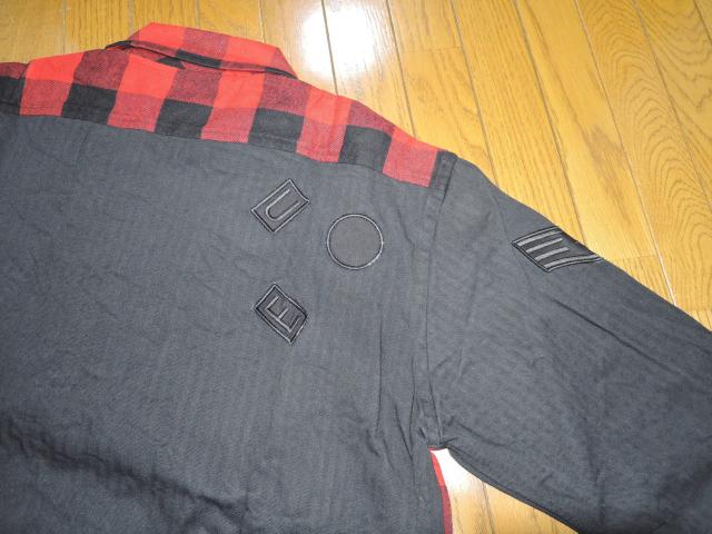 新品 uniform experiment チェック 迷彩柄 ミリタリーシャツ 2 赤黒 FABRIC MIX MILITARY < ブランド  新品 uniform experiment チェック 迷彩柄 ミリタリーシャツ 2 赤黒 FABRIC MIX MILITARY < ブランドの