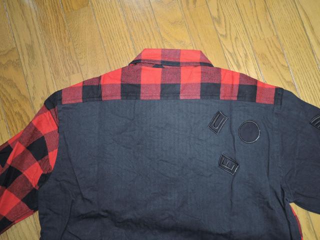新品 uniform experiment チェック 迷彩柄 ミリタリーシャツ 2 赤黒 FABRIC MIX MILITARY < ブランド  新品 uniform experiment チェック 迷彩柄 ミリタリーシャツ 2 赤黒 FABRIC MIX MILITARY < ブランドの