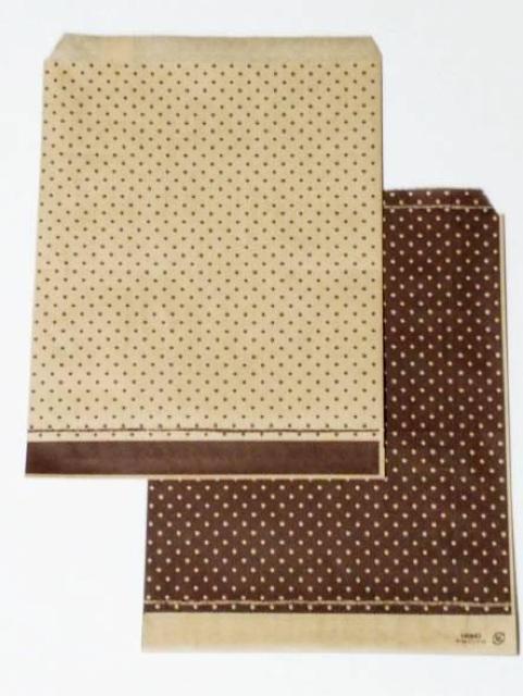 R50サイズ平袋★A5が入るサイズ紙袋☆ピンドット茶10枚 < インテリア/ライフ  R50サイズ平袋★A5が入るサイズ紙袋☆ピンドット茶10枚  < インテリア/ライフの
