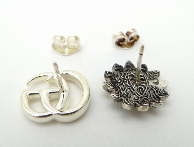 GUCCI �O�b�` GG�}�[�����g �_�u��G �t�����[ �X�^�b�Y �s�A�X SV925��USED���y���������z �� �u�����h�� 