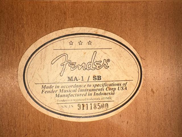 Fender アコースティックギター MA-1 / SB 良品1926-01-2 < ホビー Fender アコースティックギター MA-1 / SB 良品1926-01-2 < ホビーの